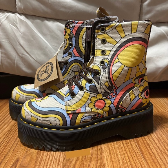 Dr. Martens vegan jadon boot retro canvas platforms - Picture 3 of 11